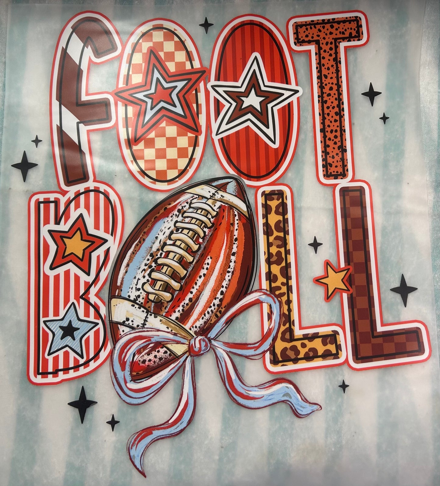 Football with Large Coquette Bow