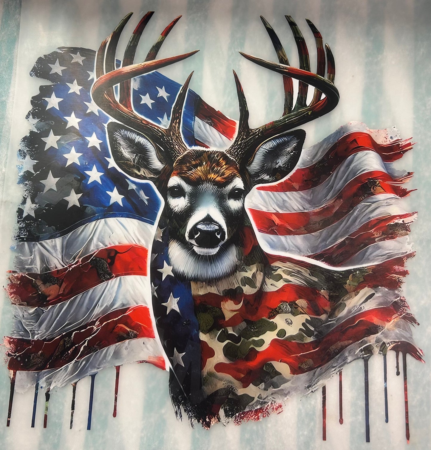 Deer with Flag