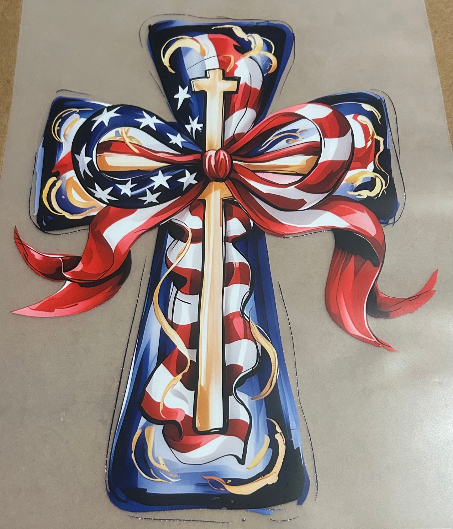American Flag Cross