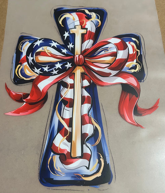 American Flag Cross