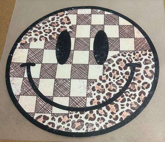Leopard Print and Checkered Smiley Face