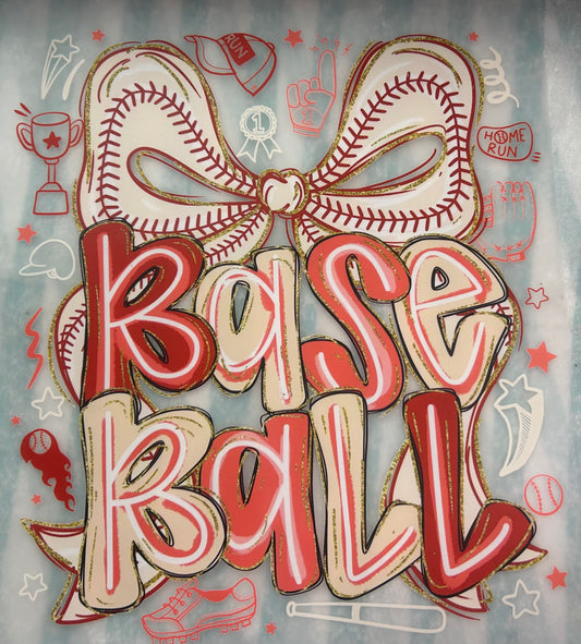 Baseball with Large Bow Collage