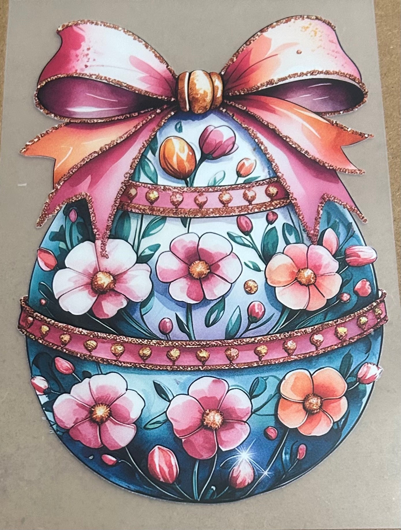 Floral Egg and Bow